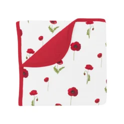Baby Blanket In Cloud Poppies