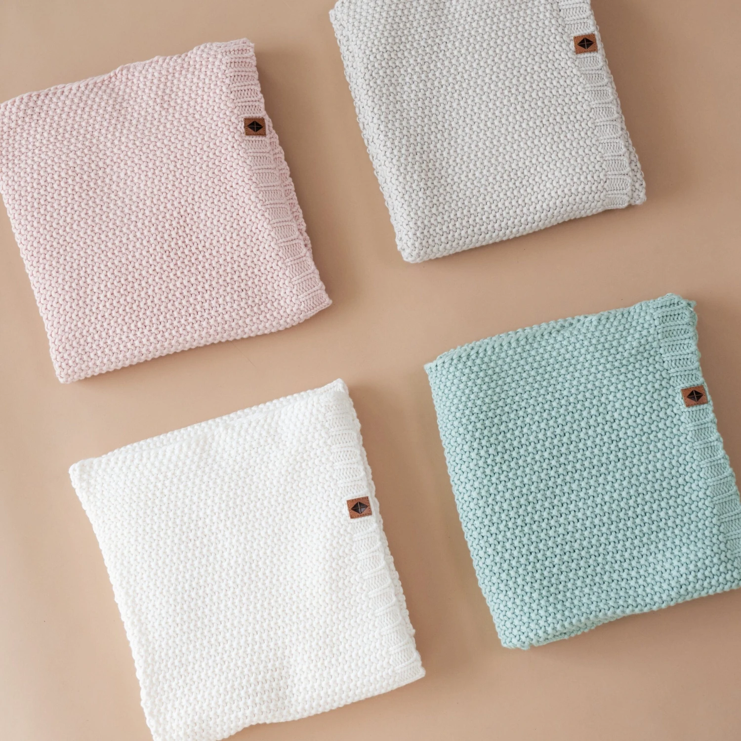 Chunky Knit Baby Blanket In Sage 5 Chunky Knit Baby Blanket In Sage - Image 5