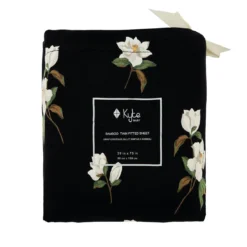Twin Sheet In Big Midnight Magnolia -Kyte Baby Shop kyte baby crib sheet big magnolia on midnight twin sheet twin sheet in big midnight magnolia 31774575001711