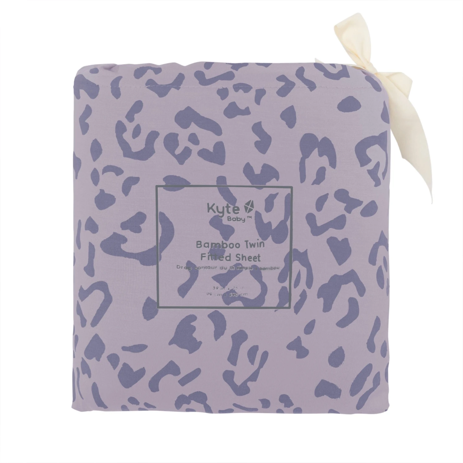 Crib Sheet In Taro Leopard 3 Crib Sheet In Taro Leopard - Image 3