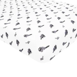 Crib Sheet In Raccoon