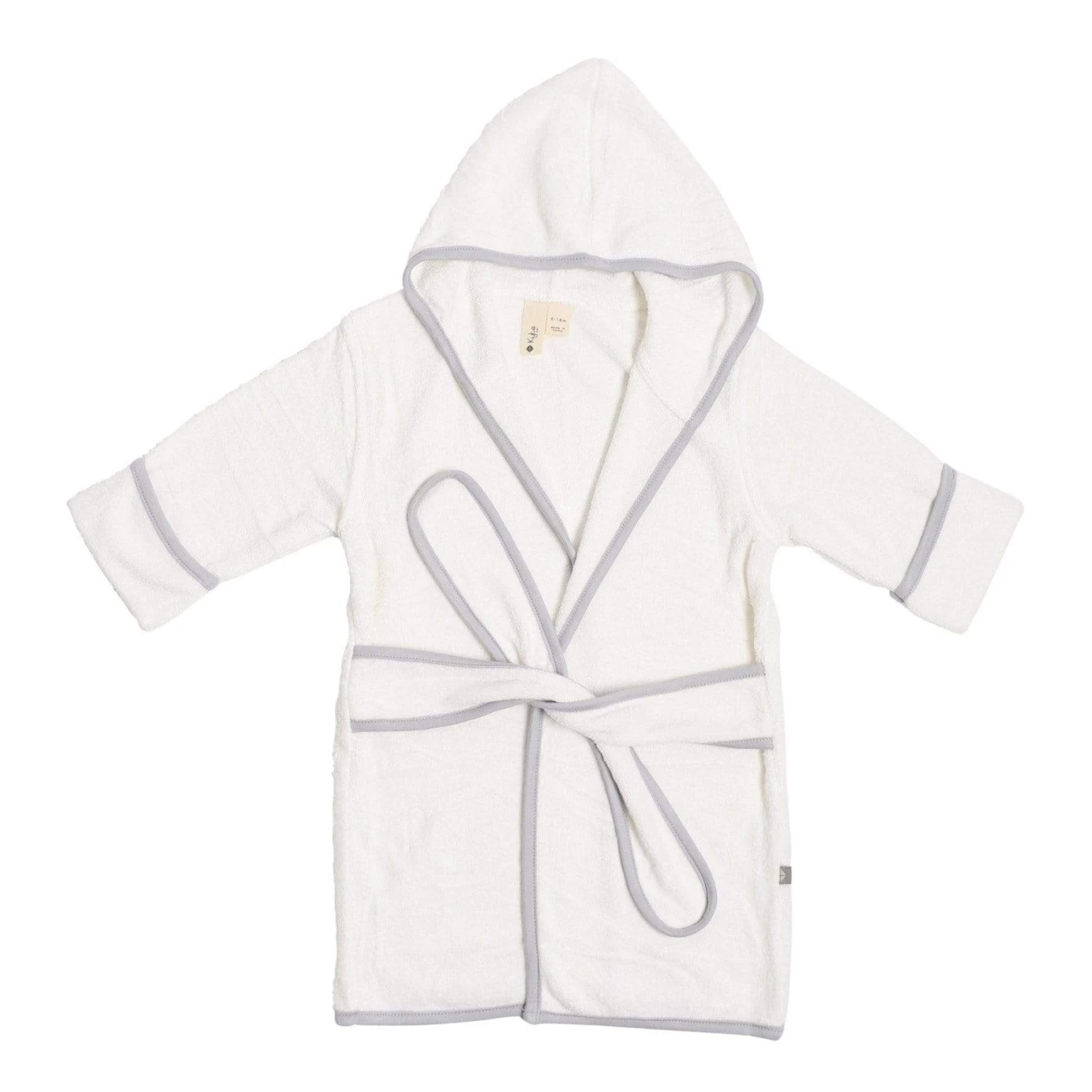 Toddler Bath Robe In Cloud With Storm Trim 4 Toddler Bath Robe In Cloud With Storm Trim - Image 4