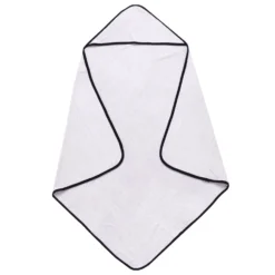 Hooded Bath Towel In Storm With Midnight Trim