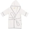Toddler Bath Robe In Cloud With Storm Trim