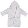 Toddler Bath Robe In Storm With Cloud Trim