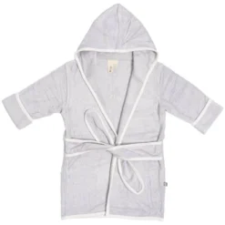 Toddler Bath Robe In Storm With Cloud Trim