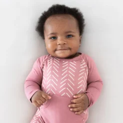 Longall In Dusty Rose Herringbone -Kyte Baby Shop kyte baby long alls longall in dusty rose herringbone 32720684286063 scaled