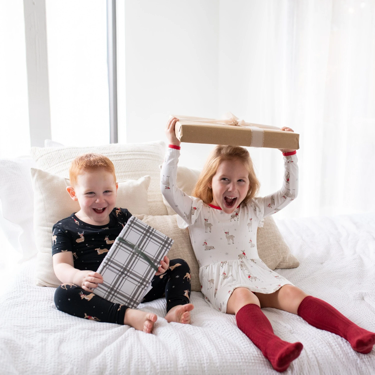 Long Sleeve Twirl Bodysuit Dress In Cloud Deer 3 Long Sleeve Twirl Bodysuit Dress In Cloud Deer - Image 3