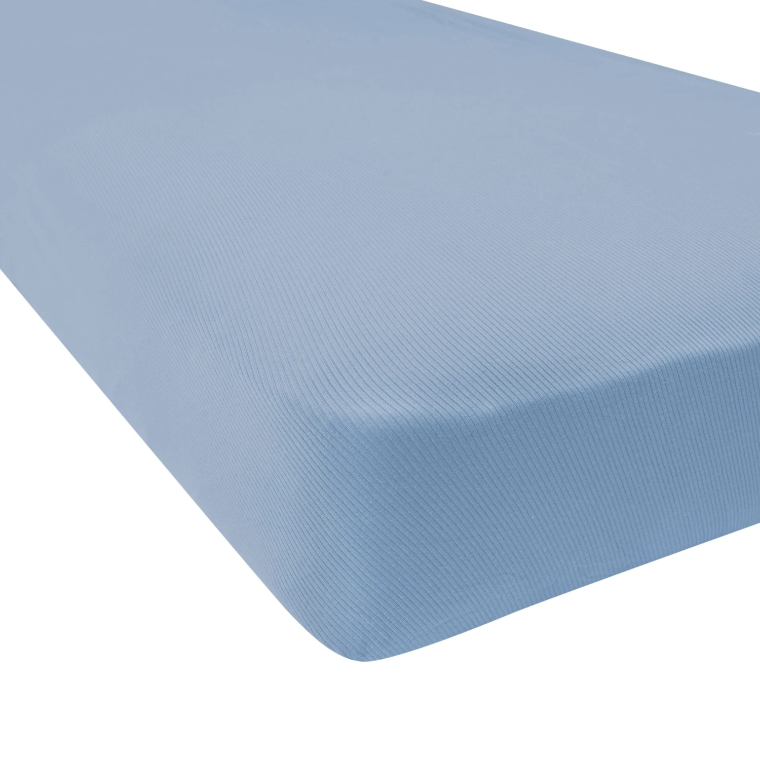 Ribbed Crib Sheet In Slate 2 Ribbed Crib Sheet In Slate - Image 2