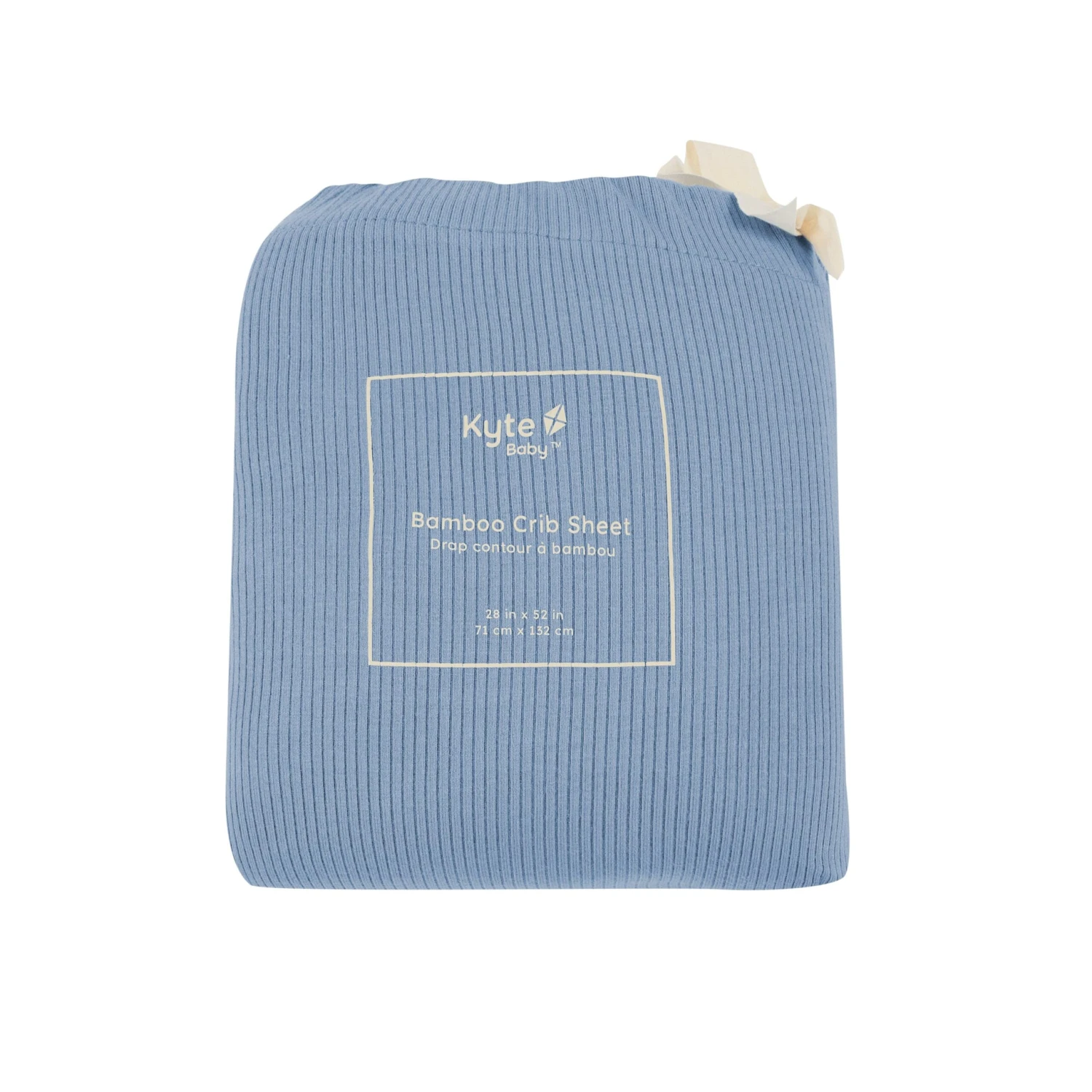 Ribbed Crib Sheet In Slate 3 Ribbed Crib Sheet In Slate - Image 3