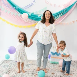 Short Sleeve Tiered Dress In Cloud Party -Kyte Baby Shop kyte baby short sleeve tiered dress short sleeve tiered dress in cloud party 32605515022447 scaled