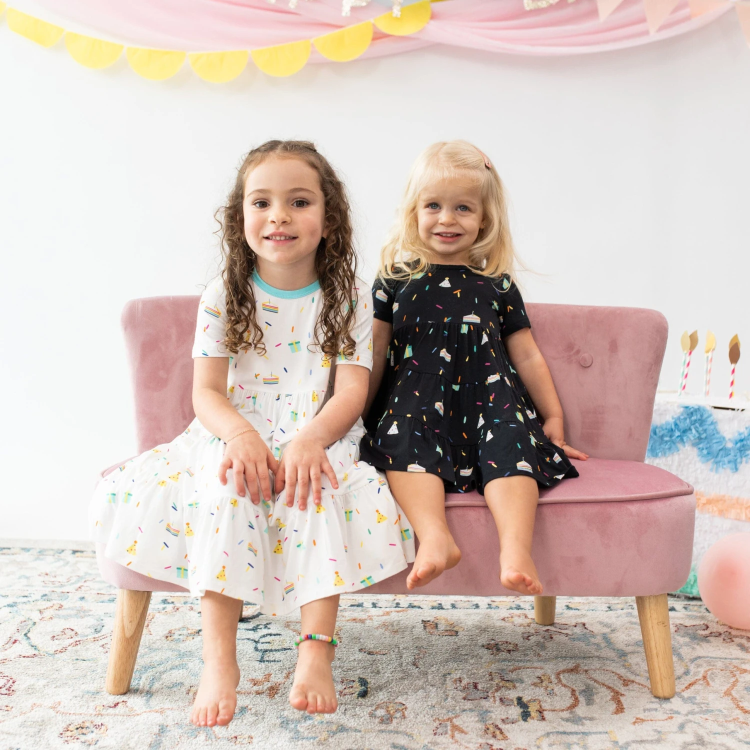 Short Sleeve Tiered Dress In Midnight Party 3 Short Sleeve Tiered Dress In Midnight Party - Image 3