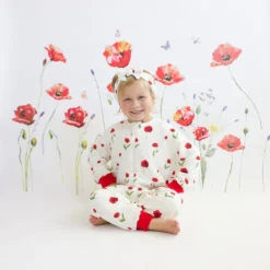 Slumber Suit In Cloud Poppies -Kyte Baby Shop kyte baby slumber suit slumber suit in cloud poppies 32550112067695 scaled