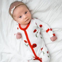 Footie In Cloud Poppies 7 Footie In Cloud Poppies -Kyte Baby Shop kyte baby snap footies footie in cloud poppies 32550085427311 scaled