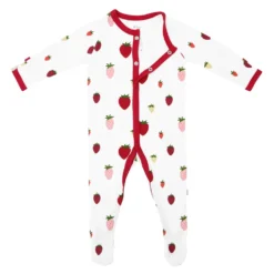 Footie In Strawberry 11 Footie In Strawberry -Kyte Baby Shop kyte baby snap footies footie in strawberry 31862535979119