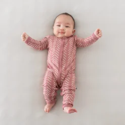 Romper In Dusty Rose Herringbone 7 Romper In Dusty Rose Herringbone -Kyte Baby Shop kyte baby snap romper romper in dusty rose herringbone 32720723837039 scaled