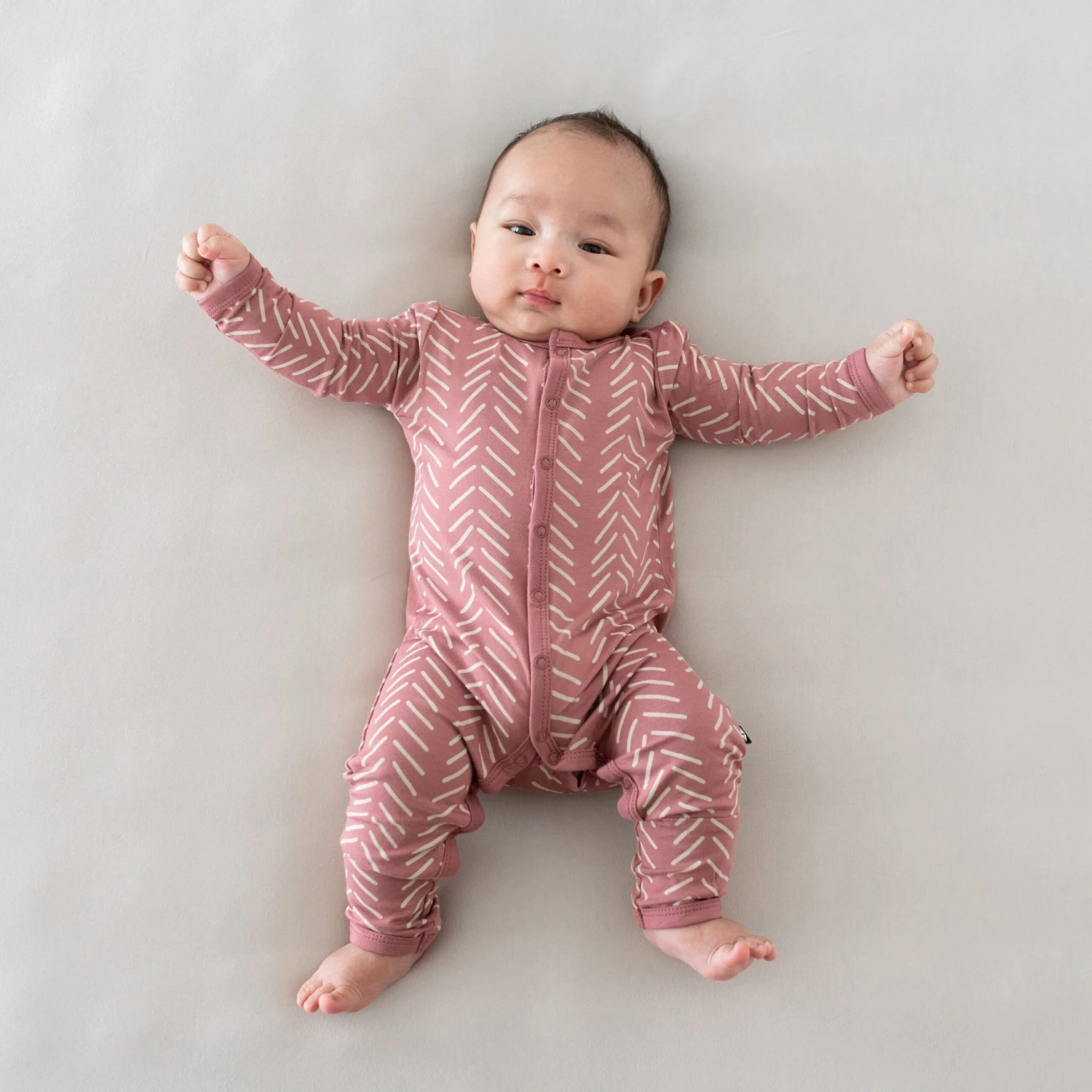 Romper In Dusty Rose Herringbone 2 Romper In Dusty Rose Herringbone - Image 2