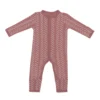 Romper In Dusty Rose Herringbone