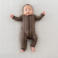 Romper In Espresso Herringbone -Kyte Baby Shop kyte baby snap romper romper in espresso herringbone 32720730914927 scaled