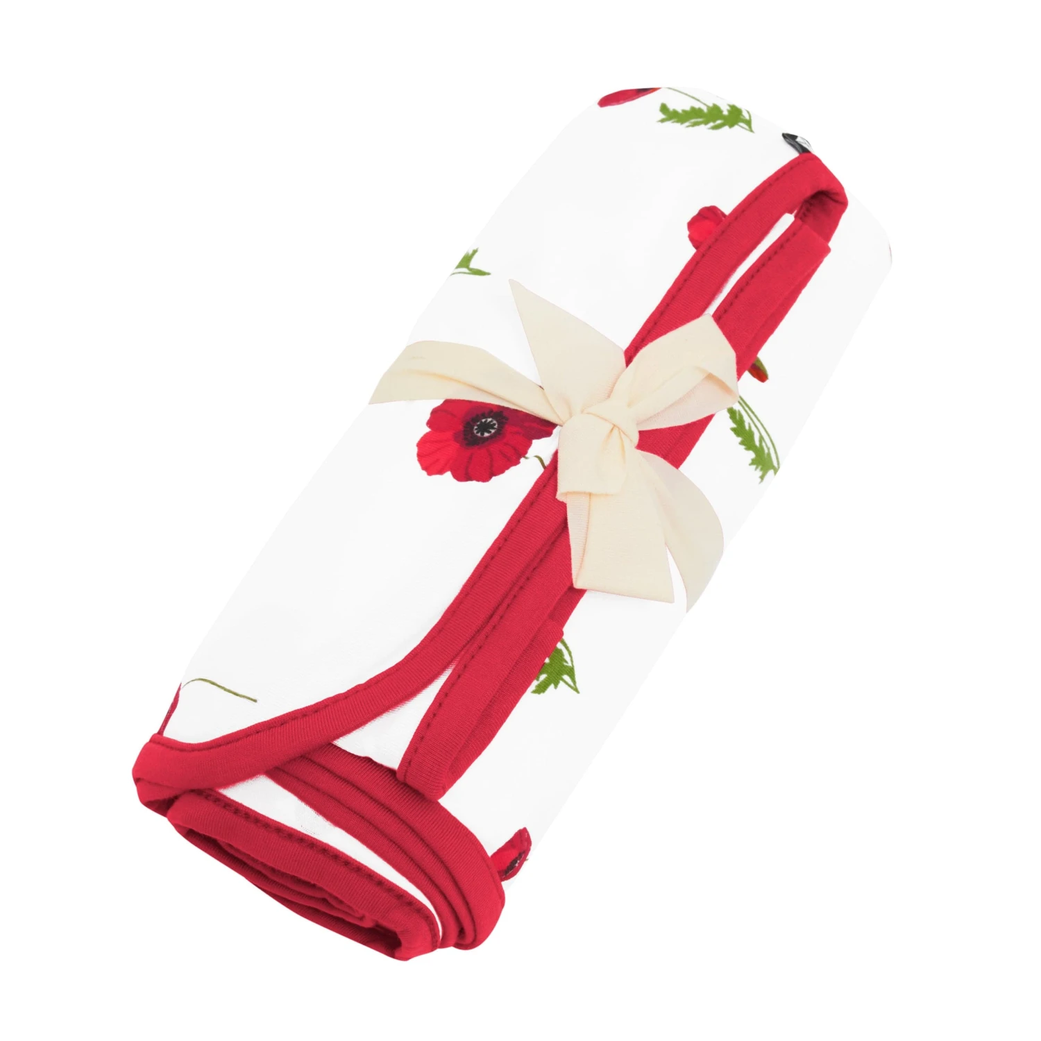 Swaddle Blanket In Cloud Poppies 2 Swaddle Blanket In Cloud Poppies - Image 2