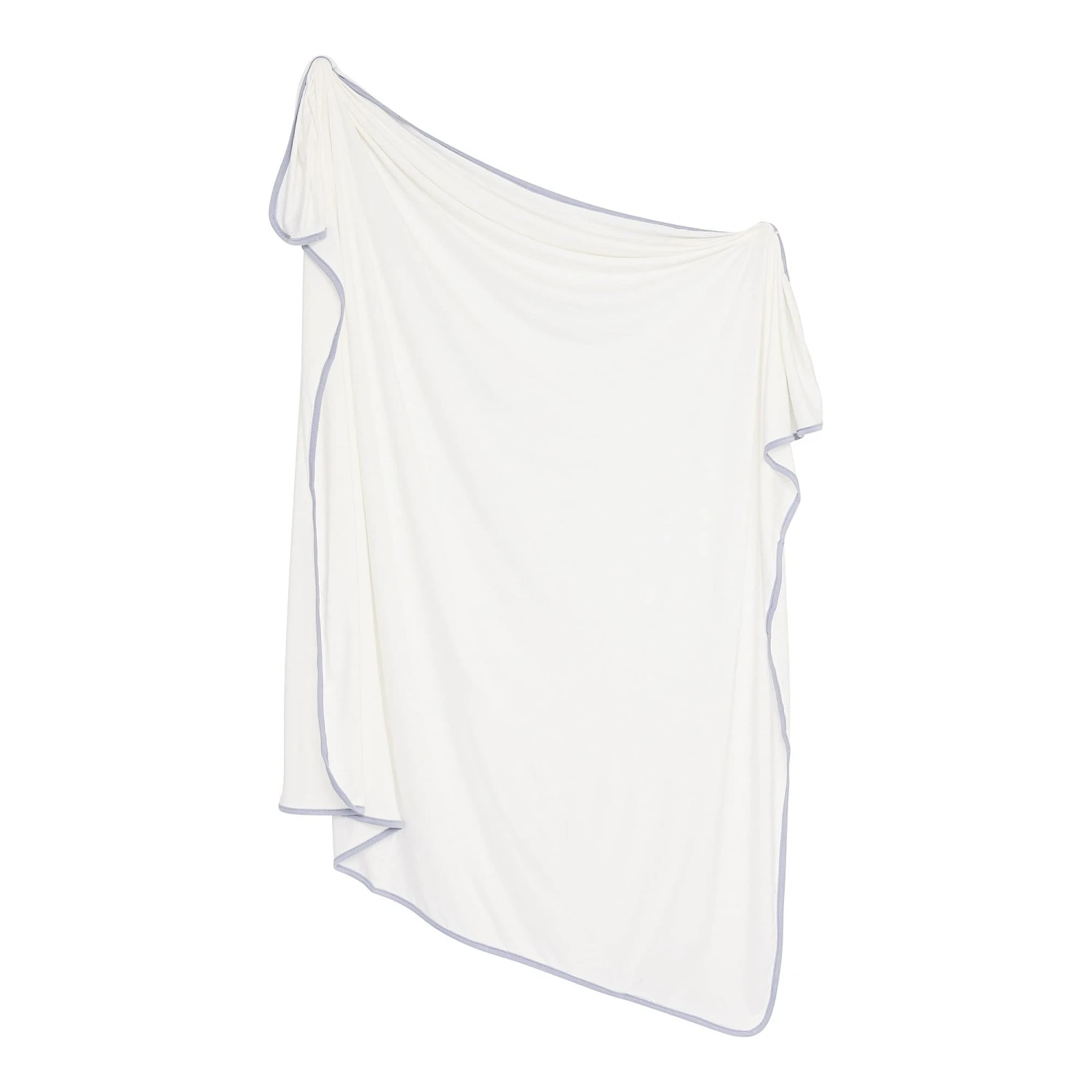 Swaddle Blanket In Cloud With Storm Trim 1 Swaddle Blanket In Cloud With Storm Trim