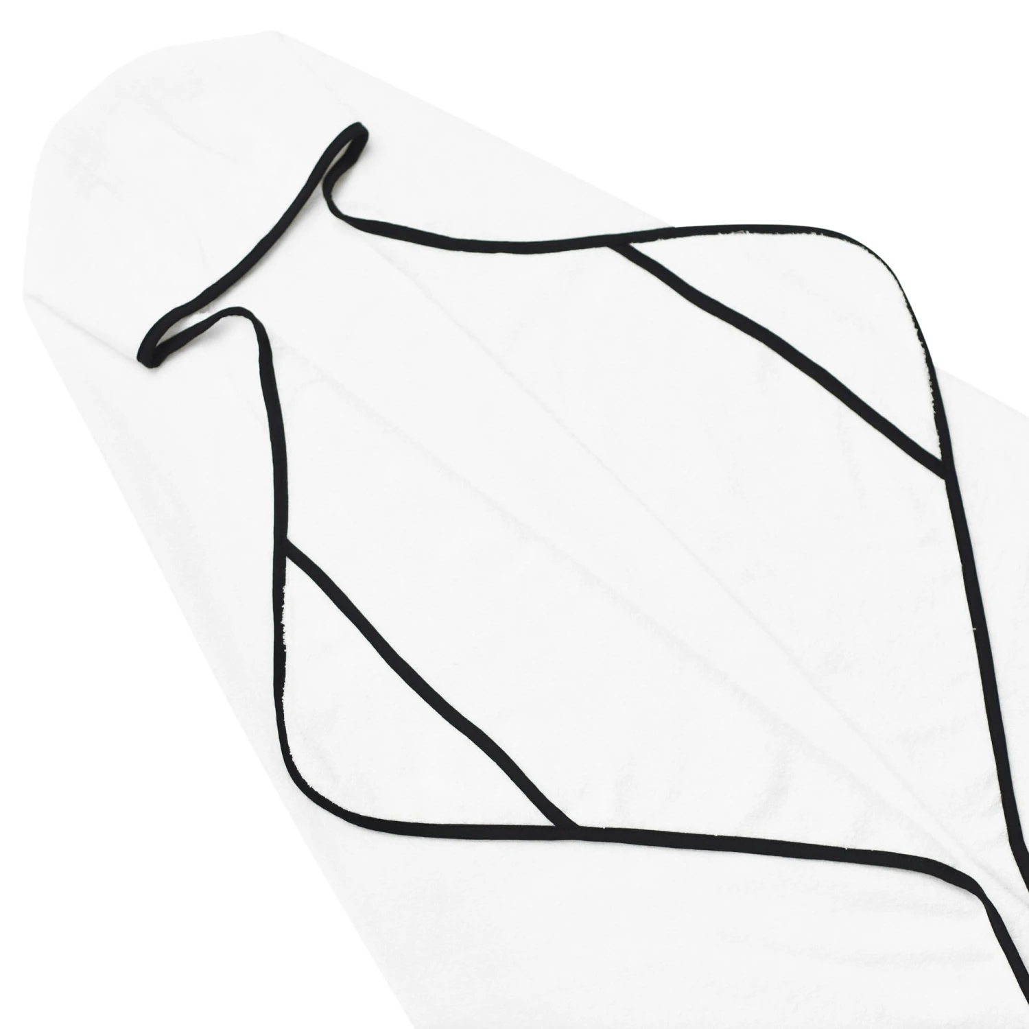 Toddler Hooded Bath Towel In Cloud With Midnight Trim 3 Toddler Hooded Bath Towel In Cloud With Midnight Trim - Image 3