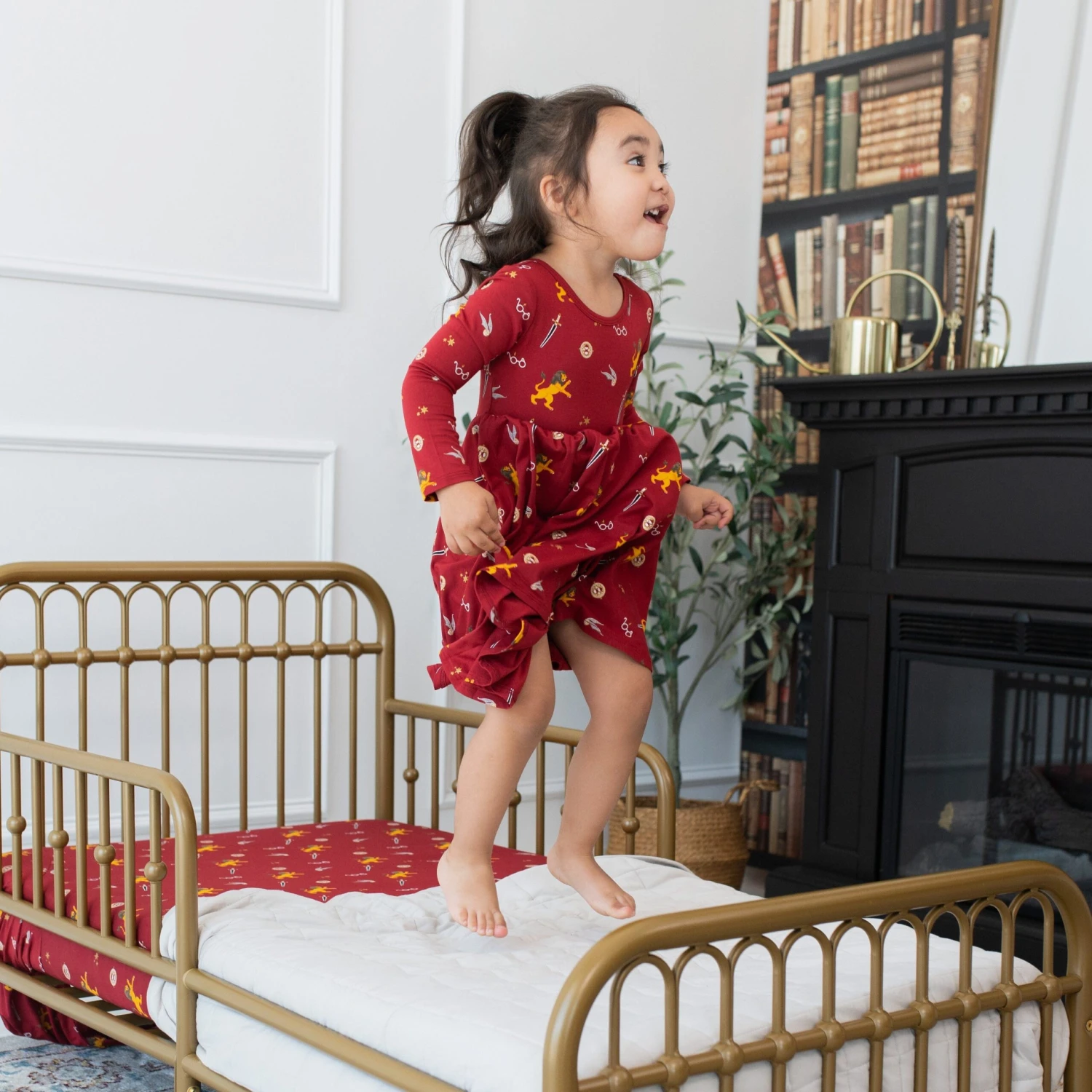 Long Sleeve Twirl Dress In Gryffindor™ 5 Long Sleeve Twirl Dress In Gryffindor™ - Image 5