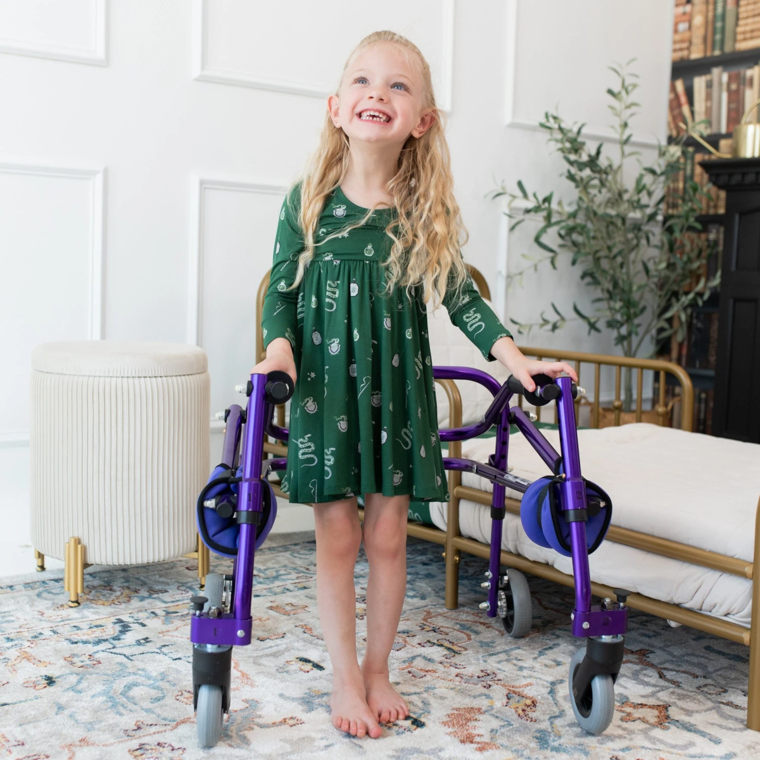 Long Sleeve Twirl Dress In Slytherin™ 1 Long Sleeve Twirl Dress In Slytherin™