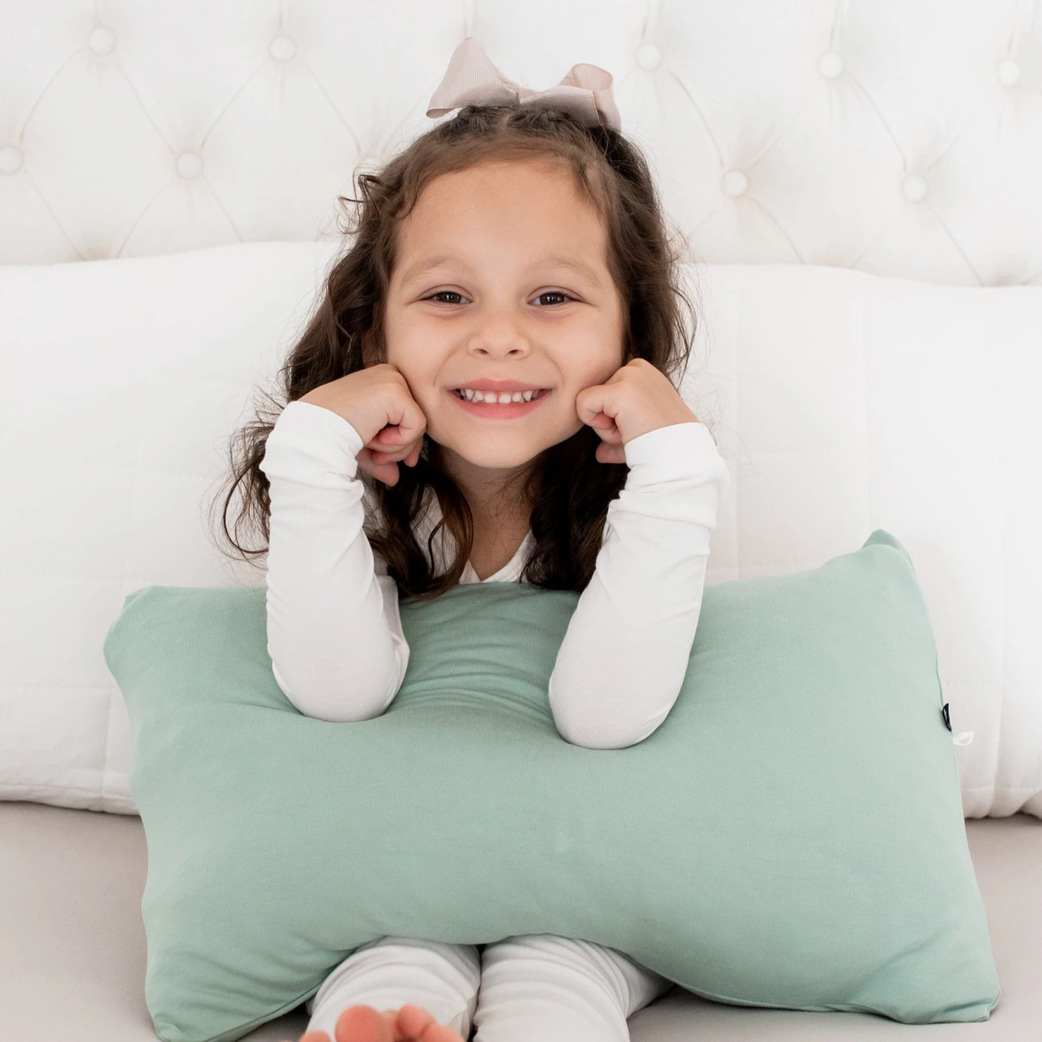 Toddler Pillowcase In Sage 2 Toddler Pillowcase In Sage - Image 2