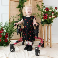 Pocket Dress In Midnight Poppies