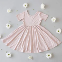 Twirl Dress In Blush 7 Twirl Dress In Blush -Kyte Baby Shop kyte baby toddler short sleeve twirl dress twirl dress in blush 28224158629999