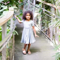 Twirl Dress In Fog 6 Twirl Dress In Fog -Kyte Baby Shop kyte baby toddler short sleeve twirl dress twirl dress in fog 29876618100847