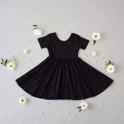 Twirl Dress In Midnight -Kyte Baby Shop kyte baby toddler short sleeve twirl dress twirl dress in midnight 28224334364783