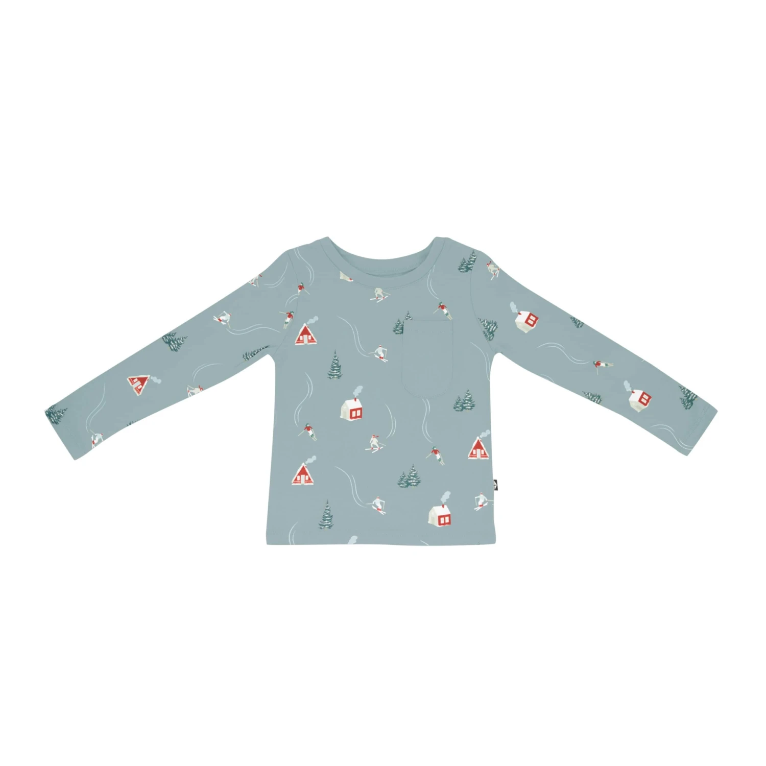 Long Sleeve Toddler Crew Neck Tee In Alpine Village 2 Long Sleeve Toddler Crew Neck Tee In Alpine Village - Image 2