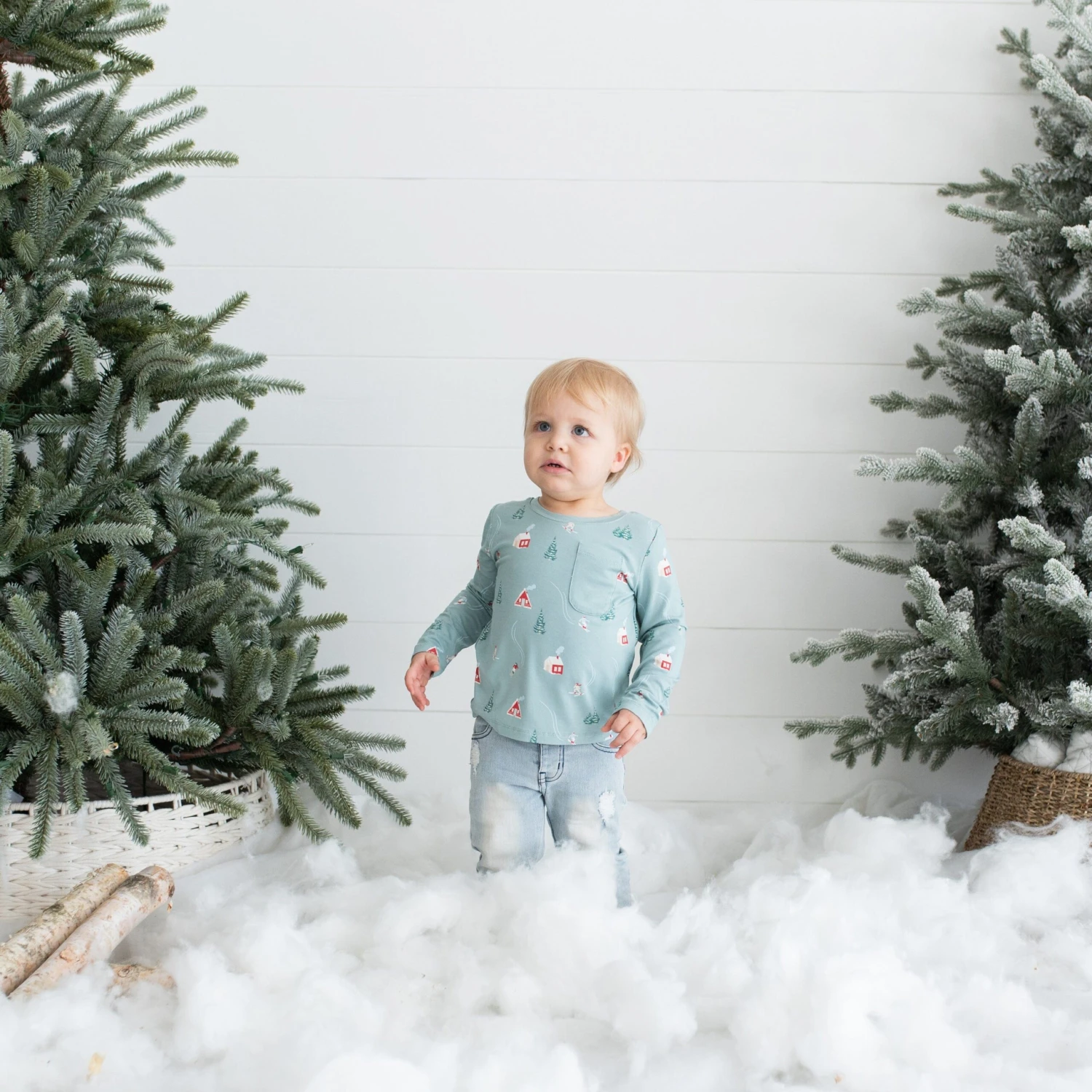 Long Sleeve Toddler Crew Neck Tee In Alpine Village 3 Long Sleeve Toddler Crew Neck Tee In Alpine Village - Image 3