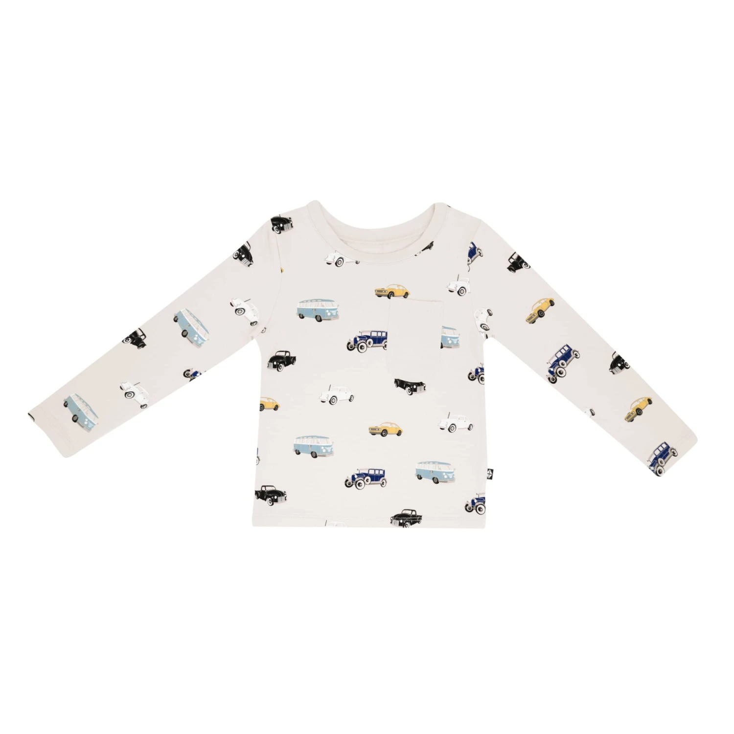 Long Sleeve Toddler Crew Neck Tee In Vintage Cars 2 Long Sleeve Toddler Crew Neck Tee In Vintage Cars - Image 2
