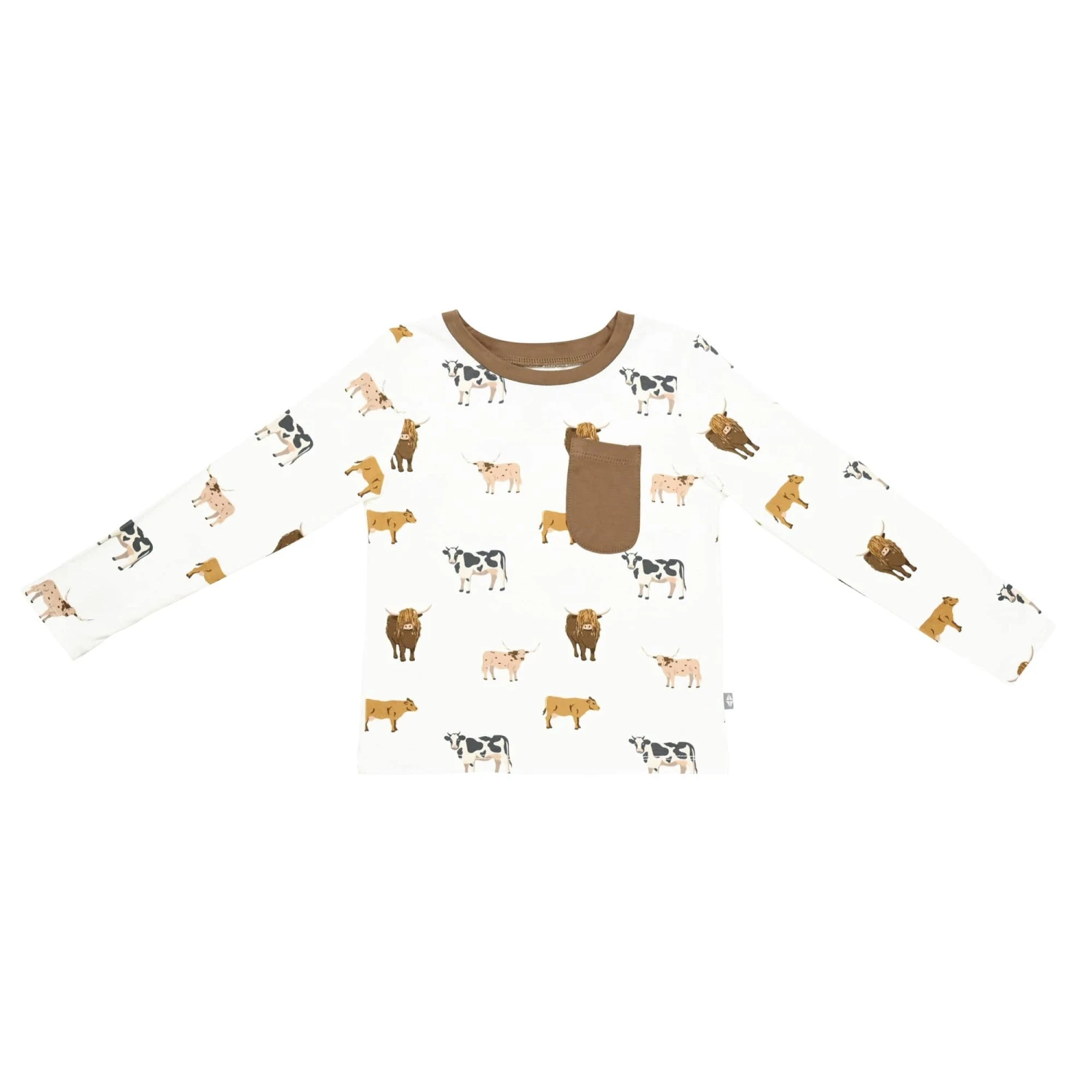 Long Sleeve Toddler Crew Neck Tee In Moo 2 Long Sleeve Toddler Crew Neck Tee In Moo - Image 2