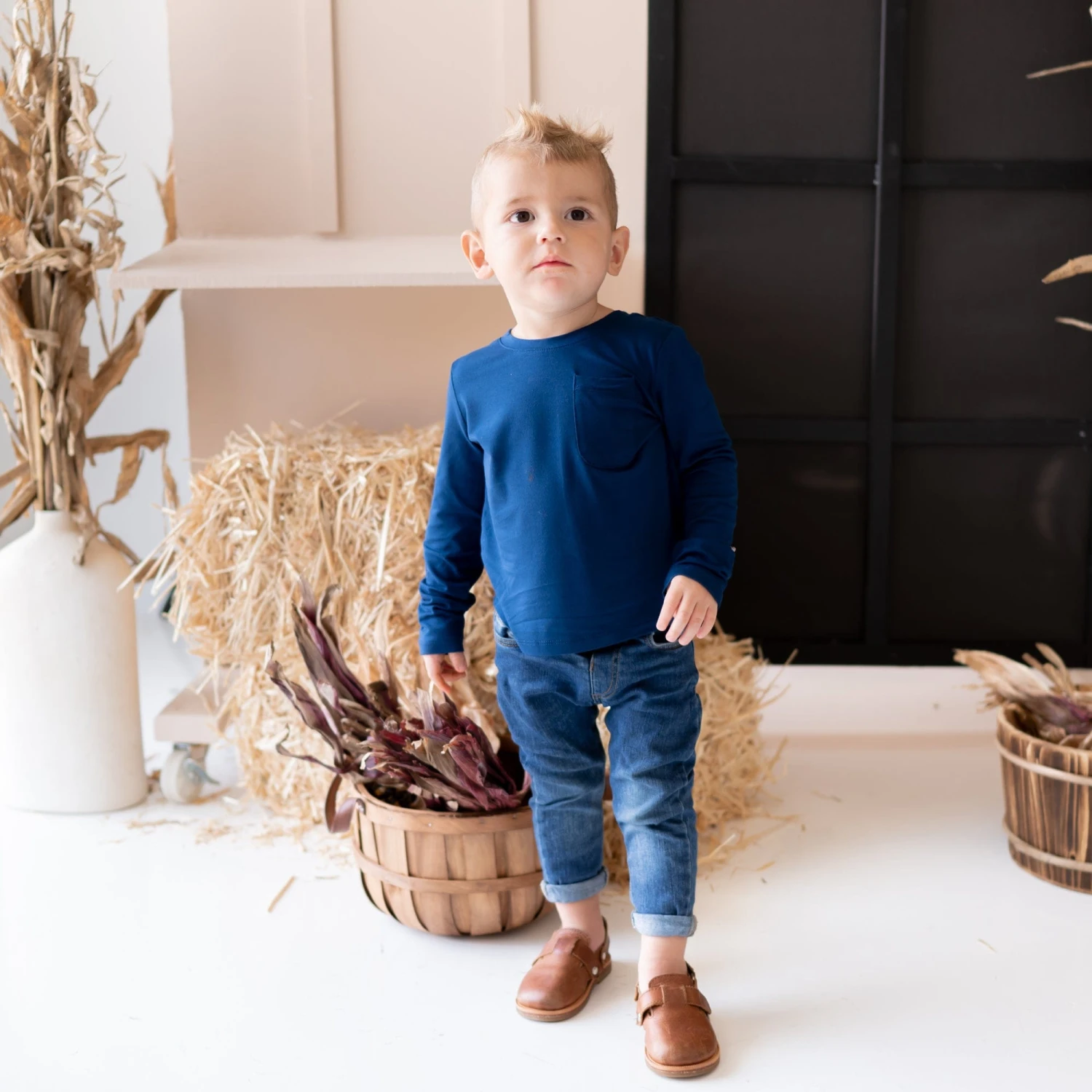 Long Sleeve Toddler Crew Neck Tee In Tahoe 1 Long Sleeve Toddler Crew Neck Tee In Tahoe