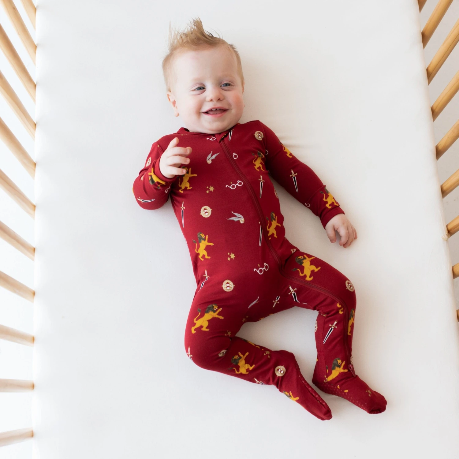 Zippered Footie In Gryffindor™ 3 Zippered Footie In Gryffindor™ - Image 3