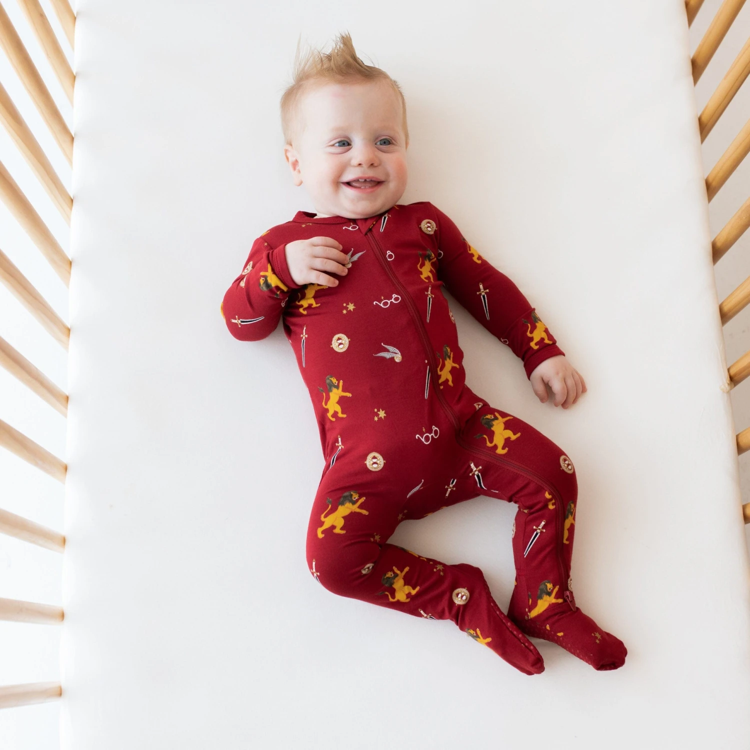 Zippered Footie In Gryffindor™ 2 Zippered Footie In Gryffindor™ - Image 2