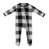 Zippered Footie In Midnight Plaid