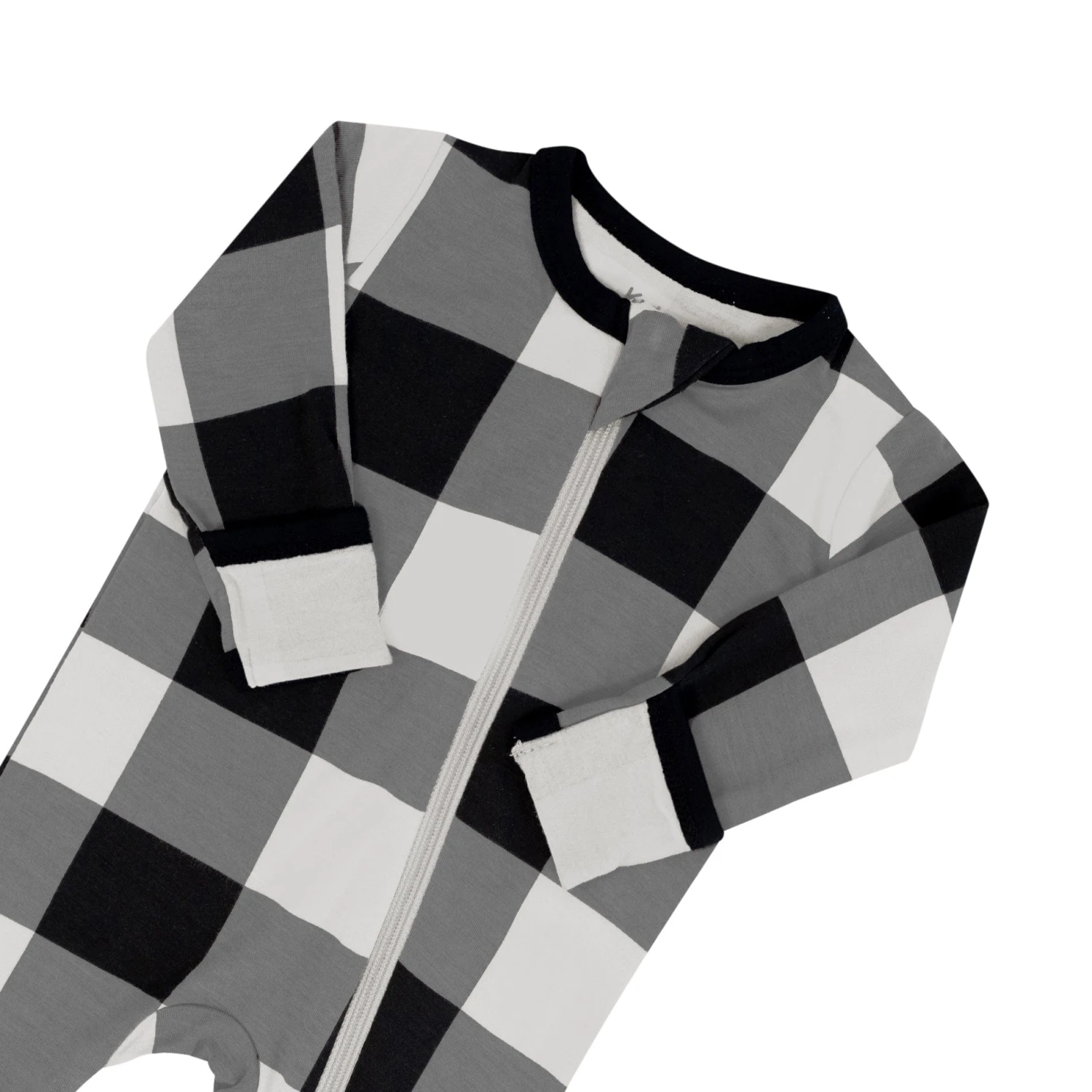 Zippered Footie In Midnight Plaid 5 Zippered Footie In Midnight Plaid - Image 5