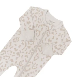 Zippered Footie In Oat Leopard 5 Zippered Footie In Oat Leopard -Kyte Baby Shop kyte baby zippered footies zippered footie in oat leopard 32326618775663 scaled
