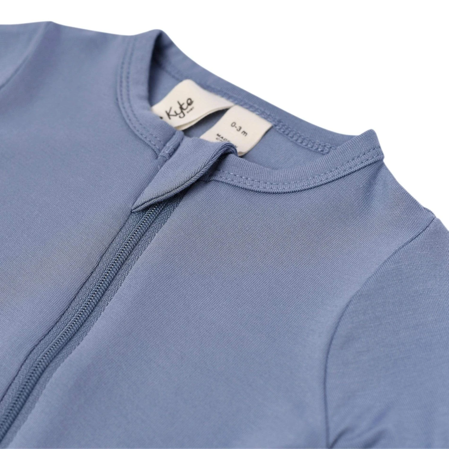 Zippered Footie In Slate 5 Zippered Footie In Slate - Image 5