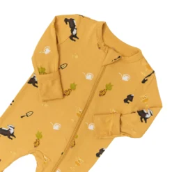 Zippered Romper In Hufflepuff™ 12 Zippered Romper In Hufflepuff™ -Kyte Baby Shop kyte baby zippered rompers zippered romper in hufflepuff 32475970535535 scaled