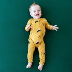 Zippered Romper In Hufflepuff™ 9 Zippered Romper In Hufflepuff™ -Kyte Baby Shop kyte baby zippered rompers zippered romper in hufflepuff 32475970633839 scaled