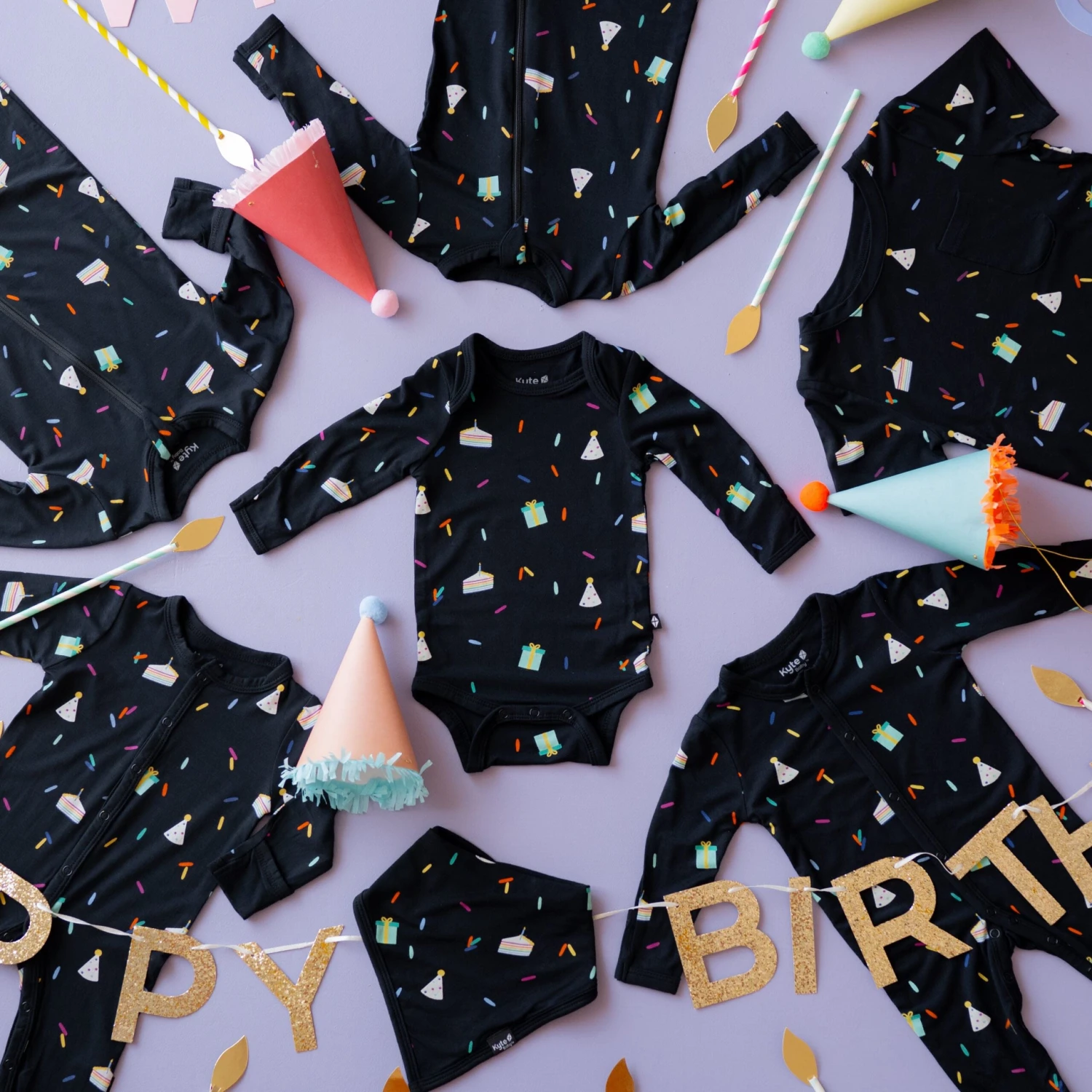 Zippered Romper In Midnight Party 4 Zippered Romper In Midnight Party - Image 4