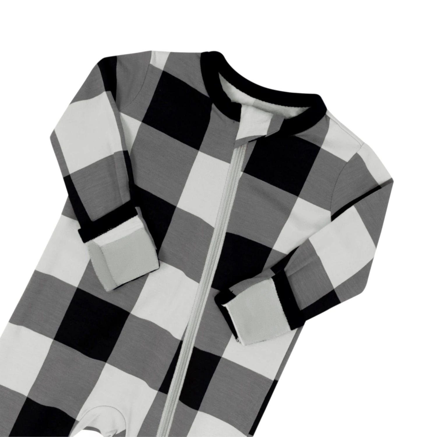 Zippered Romper In Midnight Plaid 5 Zippered Romper In Midnight Plaid - Image 5