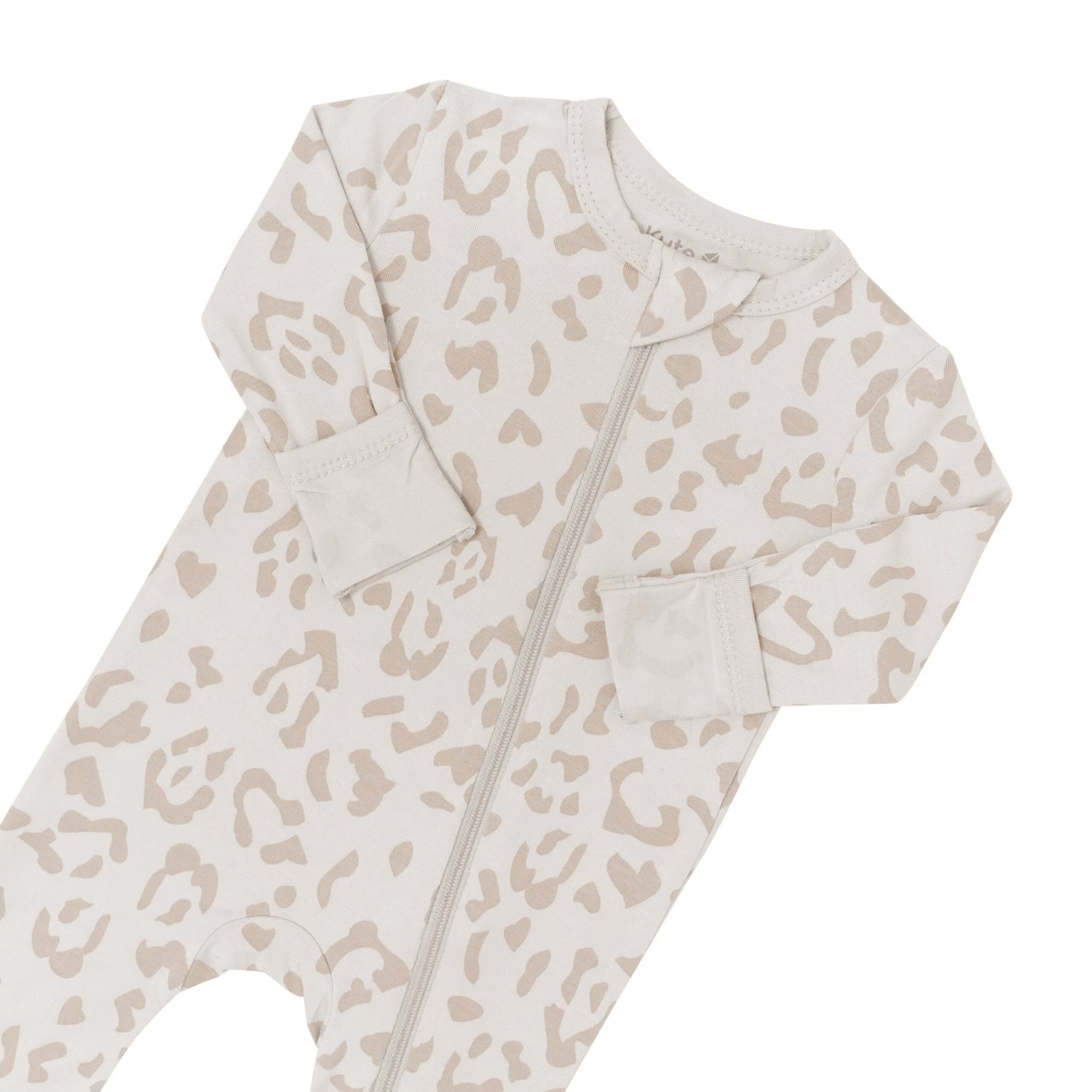 Zippered Romper In Oat Leopard 4 Zippered Romper In Oat Leopard - Image 4