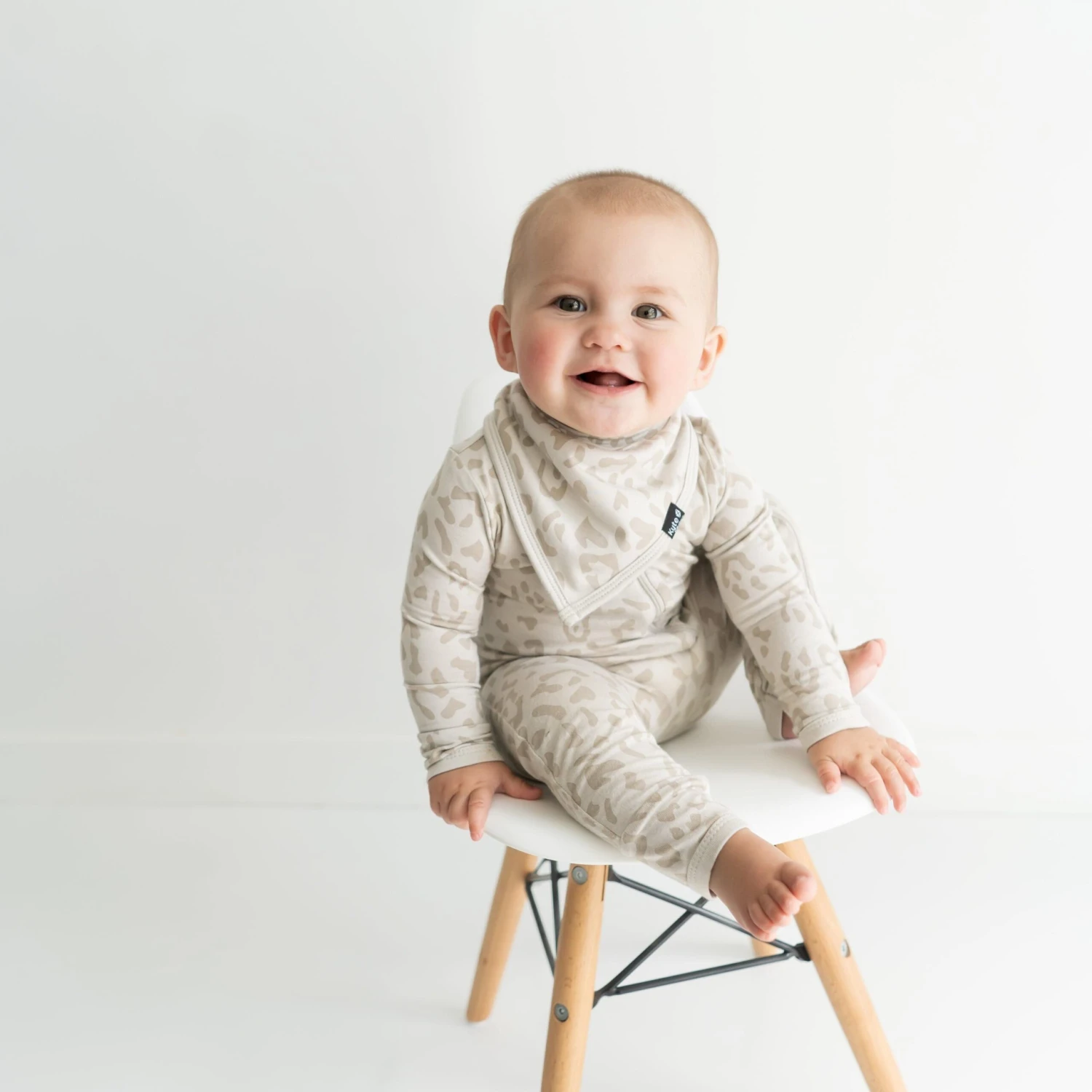 Zippered Romper In Oat Leopard 2 Zippered Romper In Oat Leopard - Image 2